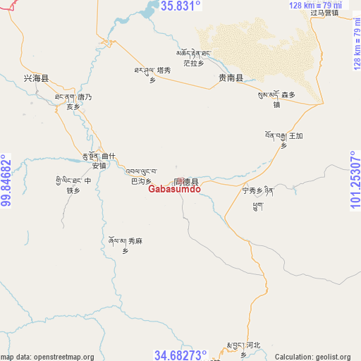 Gabasumdo on map