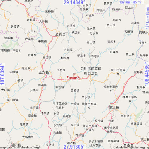 Fuyang on map