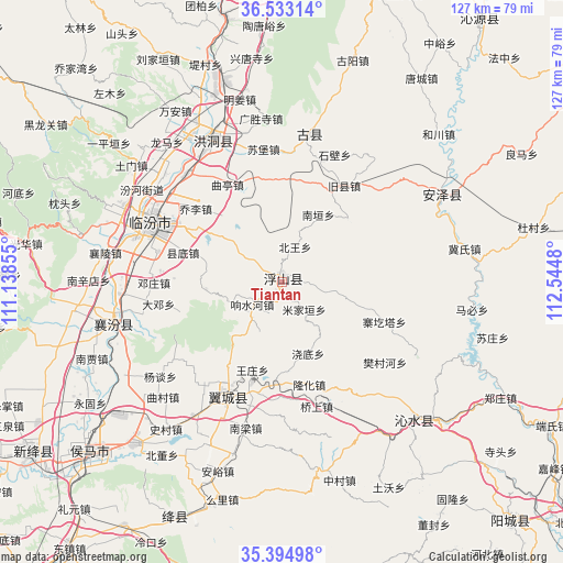 Tiantan on map
