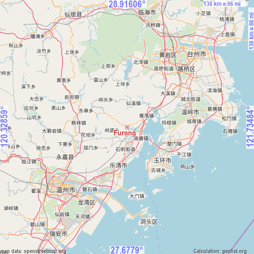 Furong on map