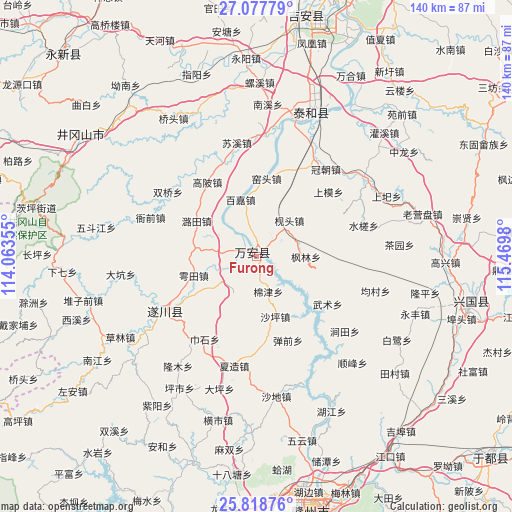 Furong on map