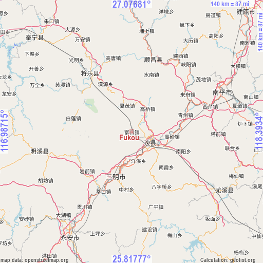 Fukou on map