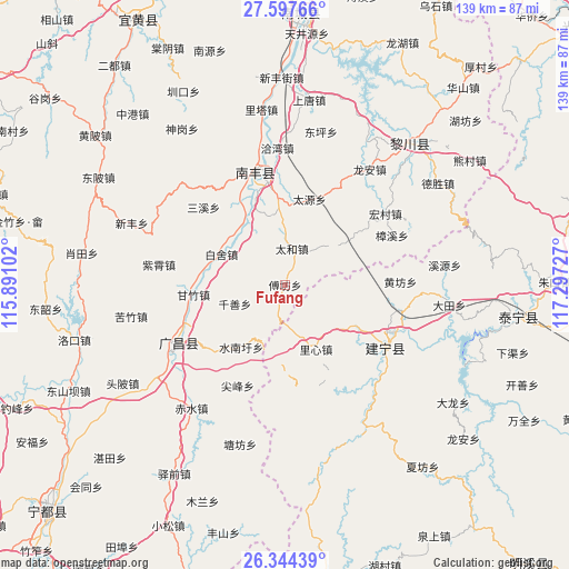 Fufang on map