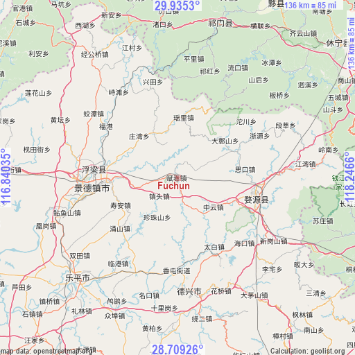 Fuchun on map