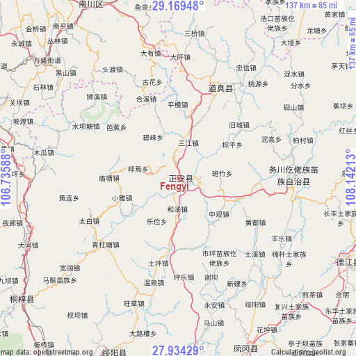 Fengyi on map