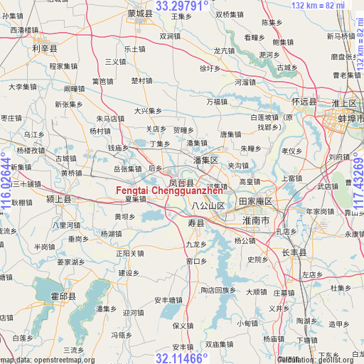 Fengtai Chengguanzhen on map