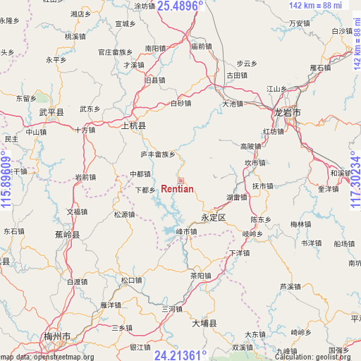 Rentian on map