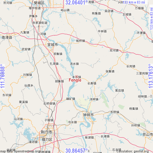 Fengle on map