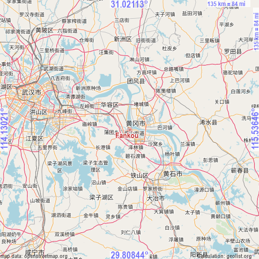 Fankou on map