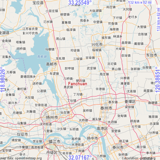 Fanchuan on map