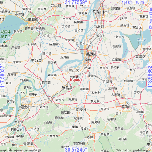 Eqiao on map