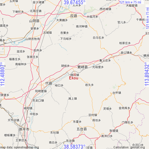 Ekou on map