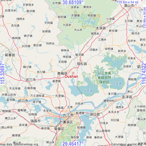 Dushan on map