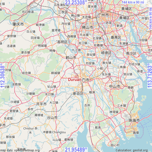 Duruan on map