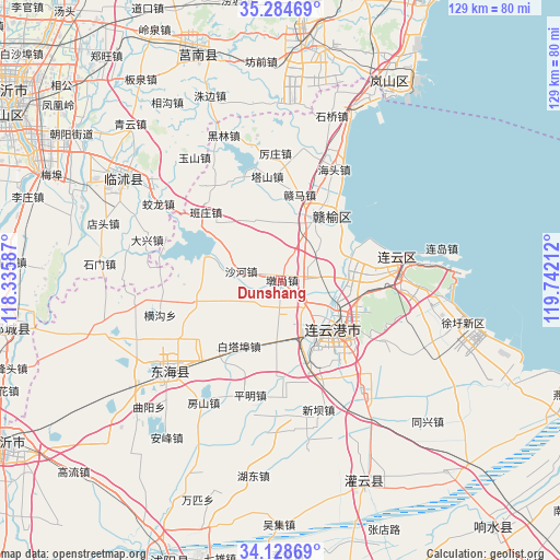 Dunshang on map