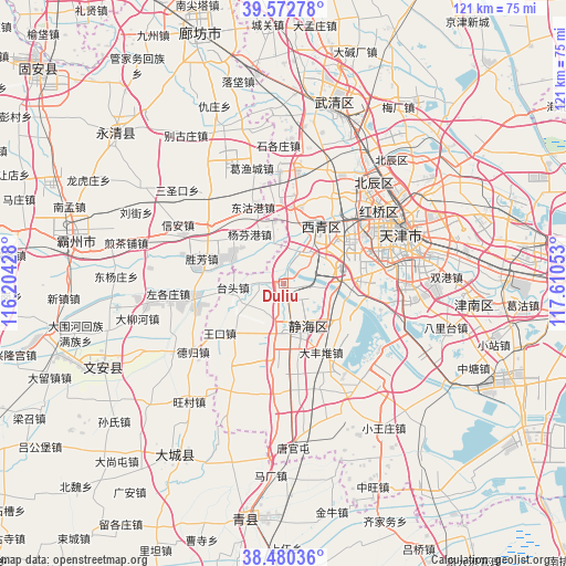 Duliu on map