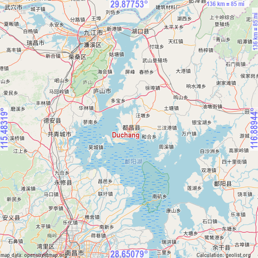 Duchang on map