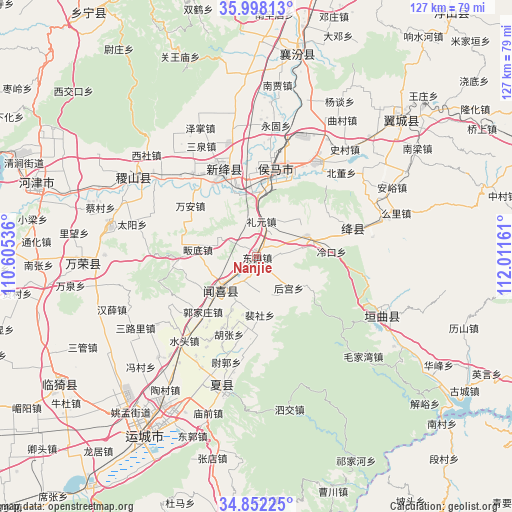 Nanjie on map