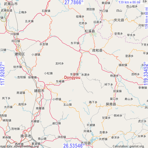 Dongyou on map