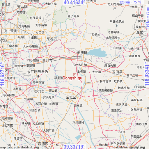 Dongshigu on map