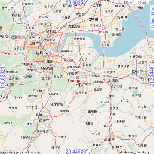 Dongpu on map