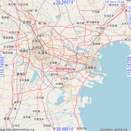 Dongnigu on map