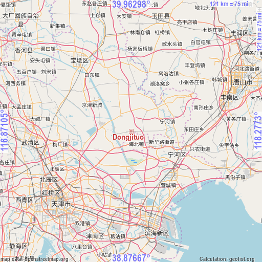 Dongjituo on map