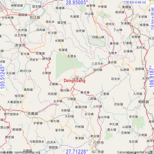 Donghuang on map