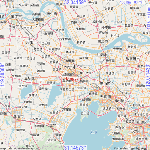 Dingyan on map
