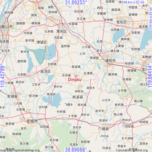 Dingbu on map