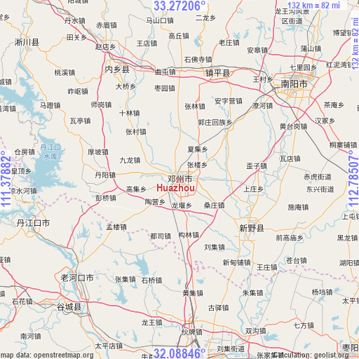 Huazhou on map