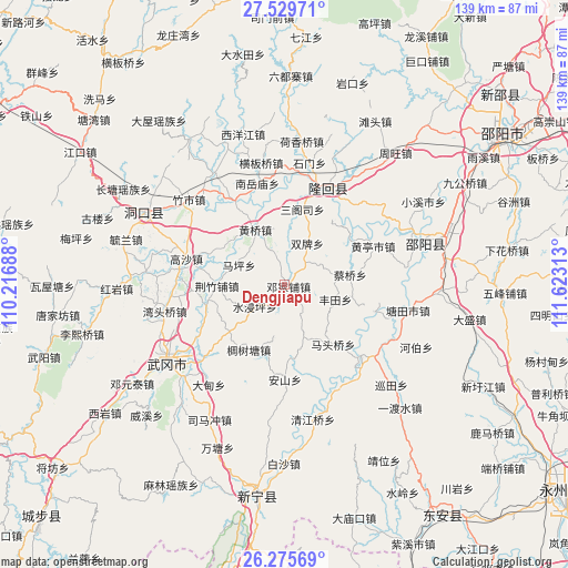 Dengjiapu on map