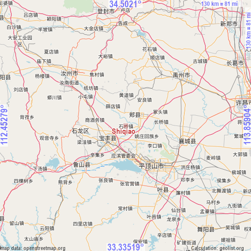 Shiqiao on map