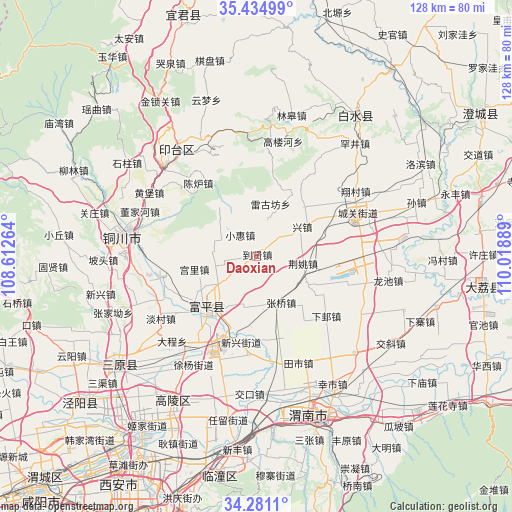 Daoxian on map