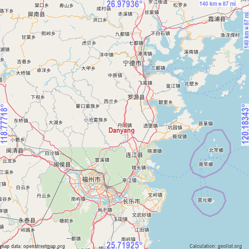 Danyang on map