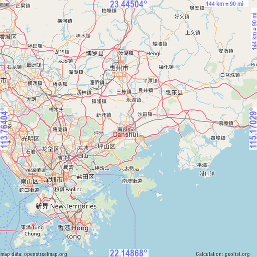 Danshui on map