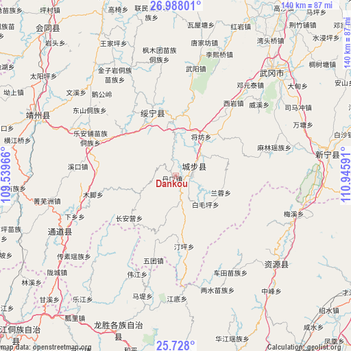 Dankou on map