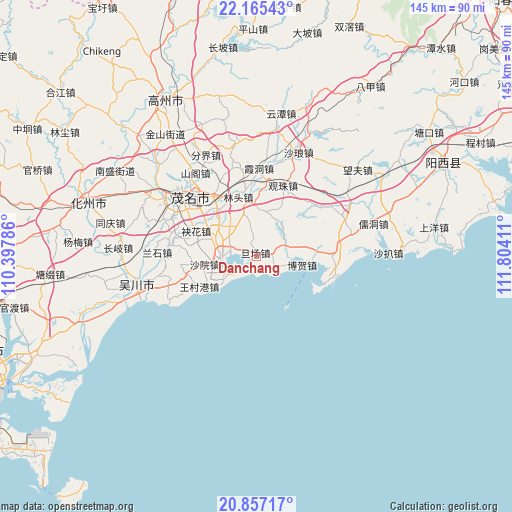 Danchang on map