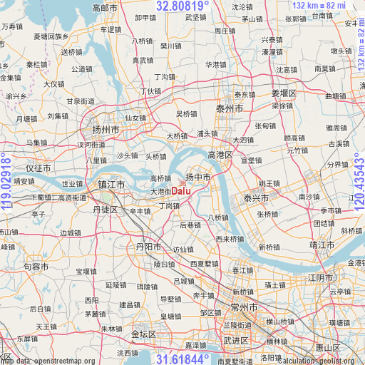 Dalu on map