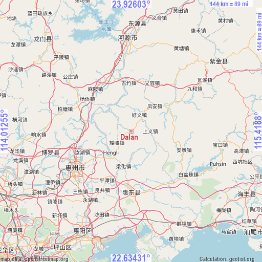 Dalan on map