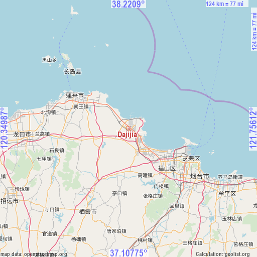 Dajijia on map