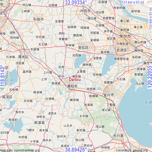 Daitou on map