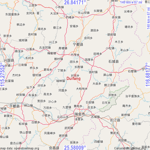 Duifang on map