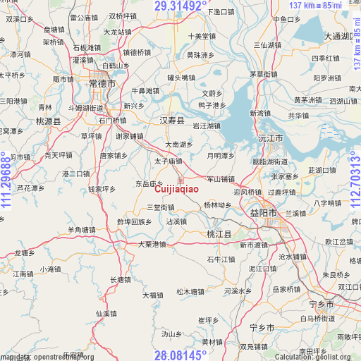 Cuijiaqiao on map