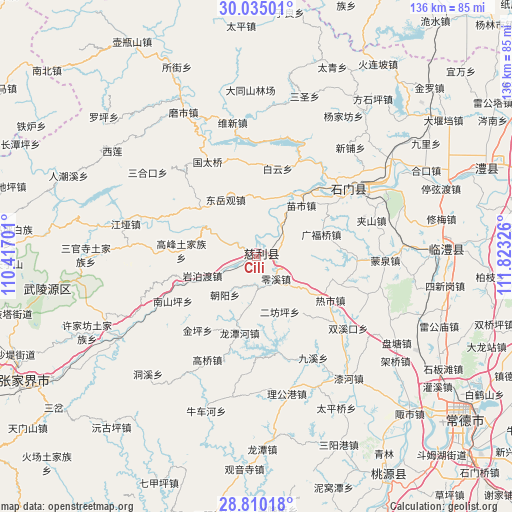 Cili on map