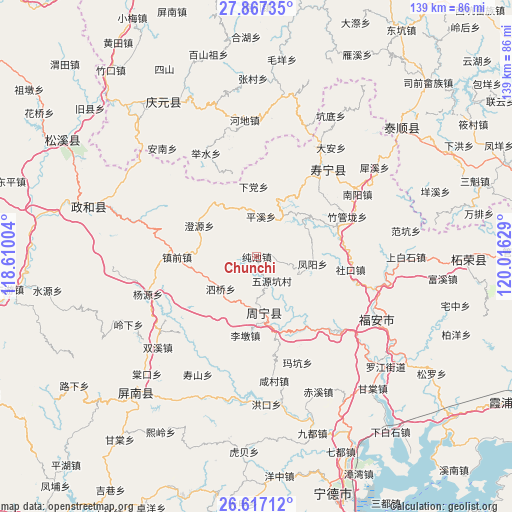 Chunchi on map