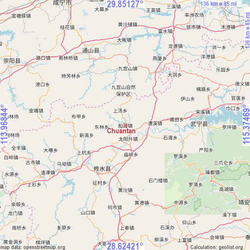 Chuantan on map