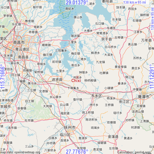 Chixi on map