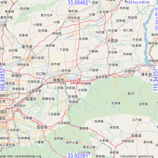 Chishui on map