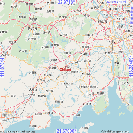 Chikan on map